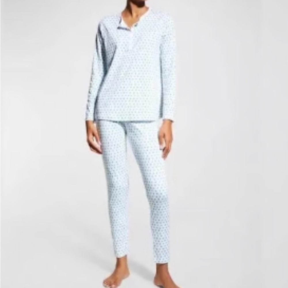 Roller Rabbit Light Blue Patterned Pajama Set - XL